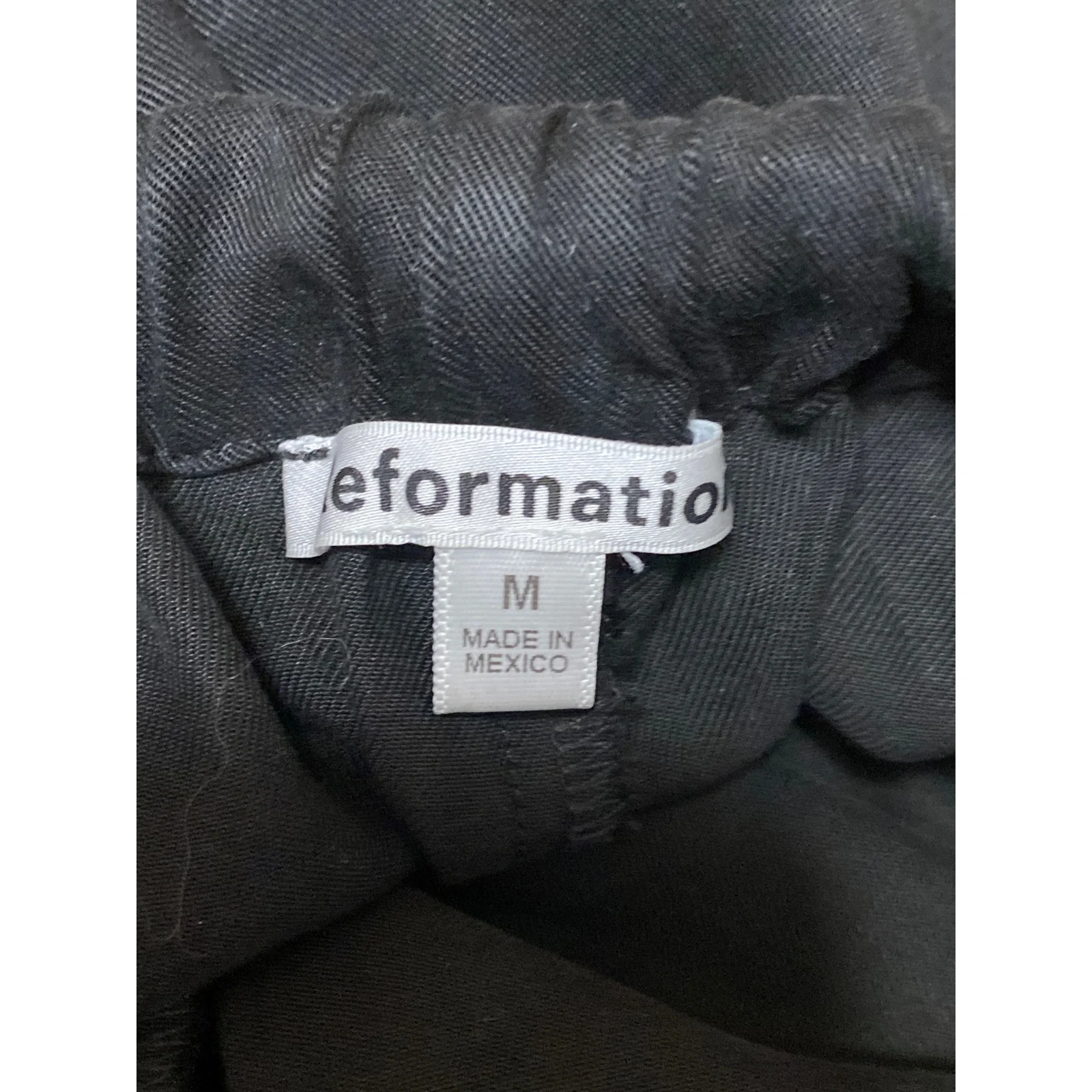 Reformation Women's Black Loose Parachute Baggy Trousers Utility Cargo Pants M - Image 5