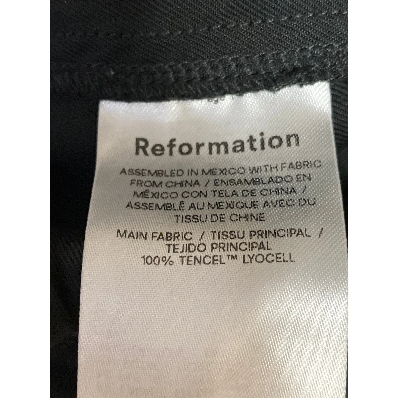 Reformation Women's Black Loose Parachute Baggy Trousers Utility Cargo Pants M - Image 6
