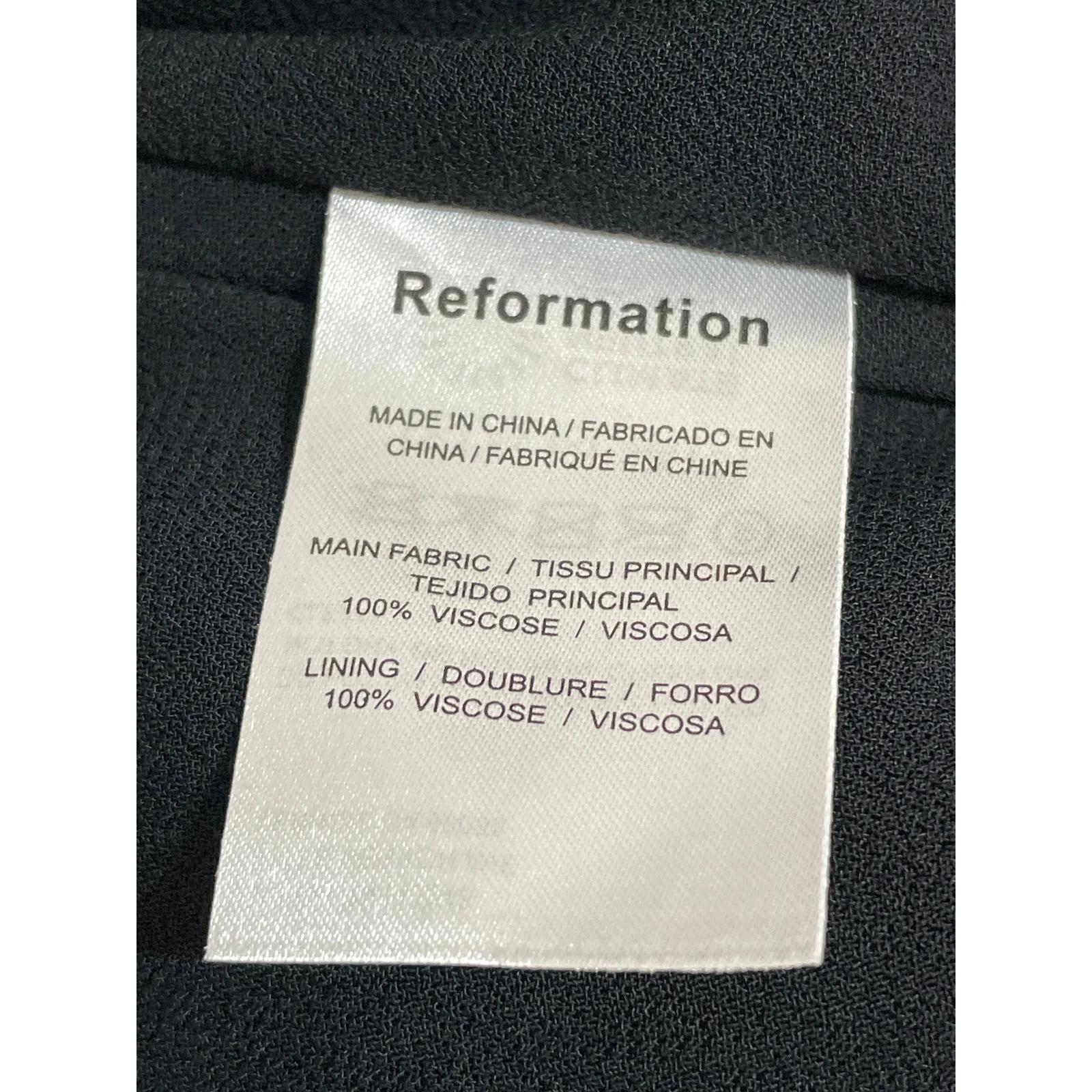 Reformation Women's Black Smocked Back Sleeveless Strapless Bandeau Crop Top 4 - Image 7