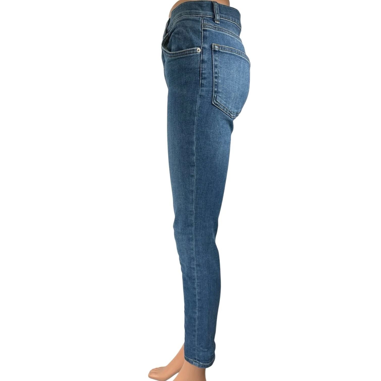 Reformation Women's Blue Destin Wash Stretch Mid Rise Skinny Denim Jeans Size 27 - Image 2