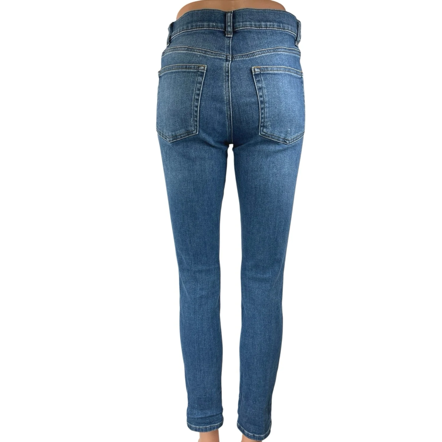 Reformation Women's Blue Destin Wash Stretch Mid Rise Skinny Denim Jeans Size 27 - Image 3