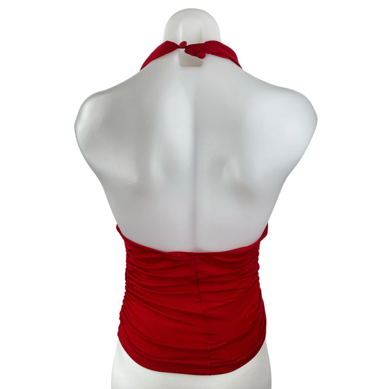 Reformation Women's Red Halter Cowl Sleeveless Open Back Blouse Tank Top Size S - Image 2
