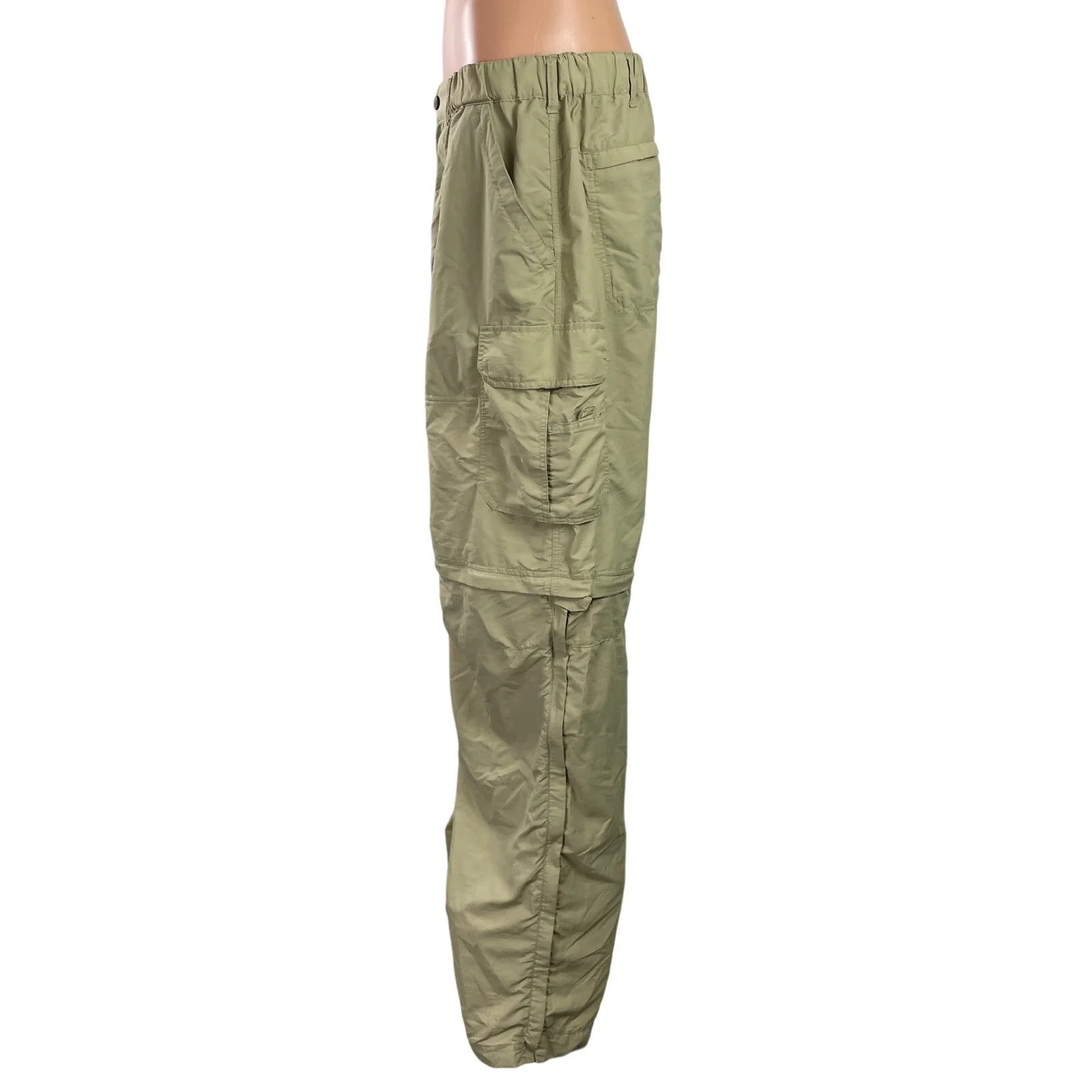 REI Beige High Waisted Convertible Hiking Outdoor Trousers Cargo Pants Size 36L - Image 2