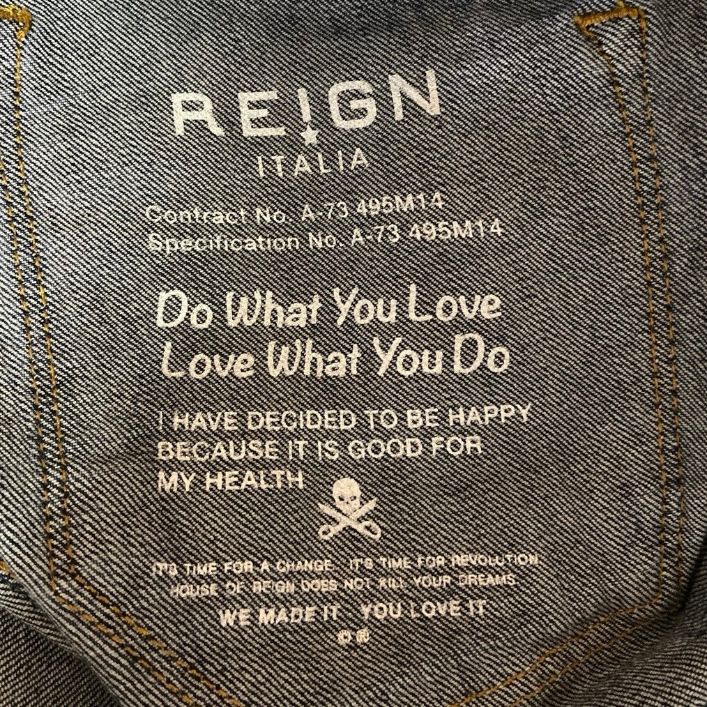 Reign Blue Kimberly Faded Low Rise Distressed Skinny Ankle Crop Denim Jeans 29R - Image 7