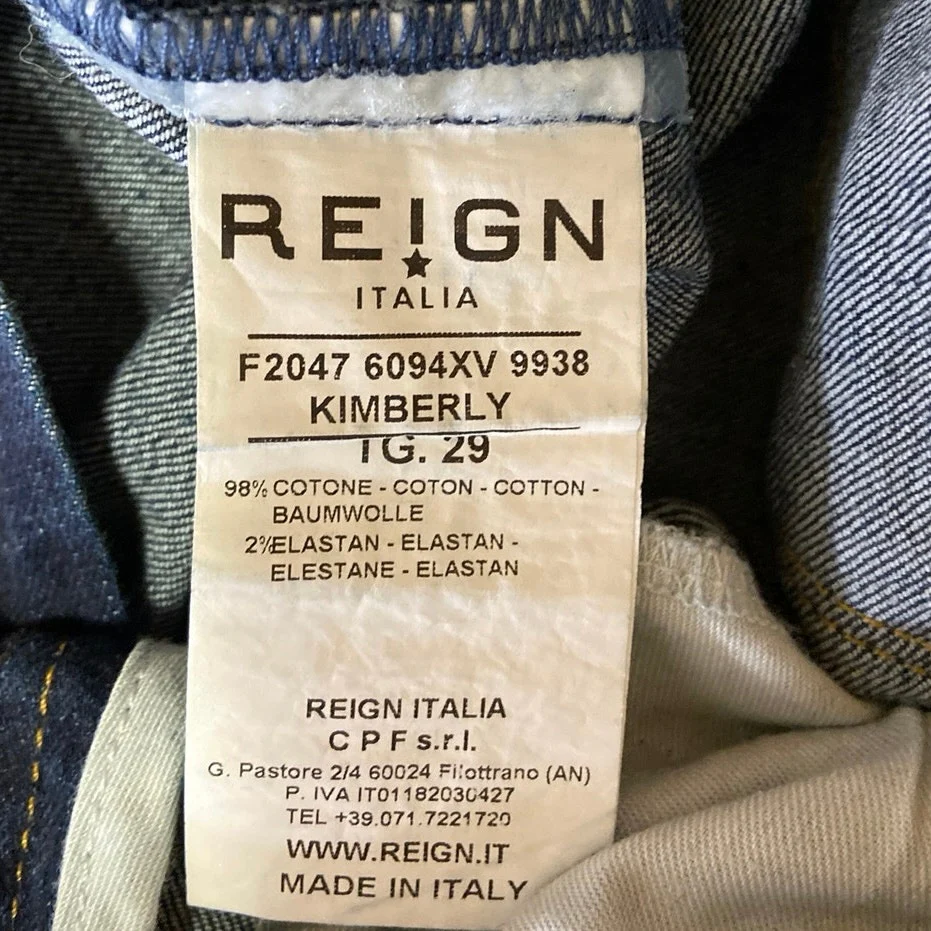 Reign Blue Kimberly Faded Low Rise Distressed Skinny Ankle Crop Denim Jeans 29R - Image 8