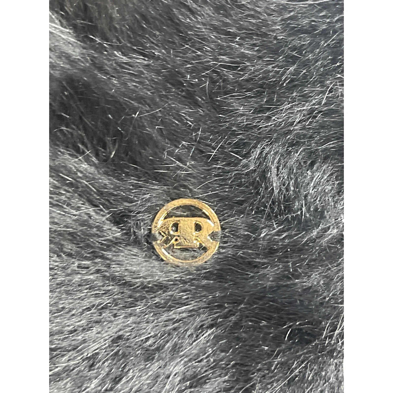 Reorg Women's Black Faux Fur Fleece Fuzzy Logo Snow Winter Bucket Hat OS - Image 6