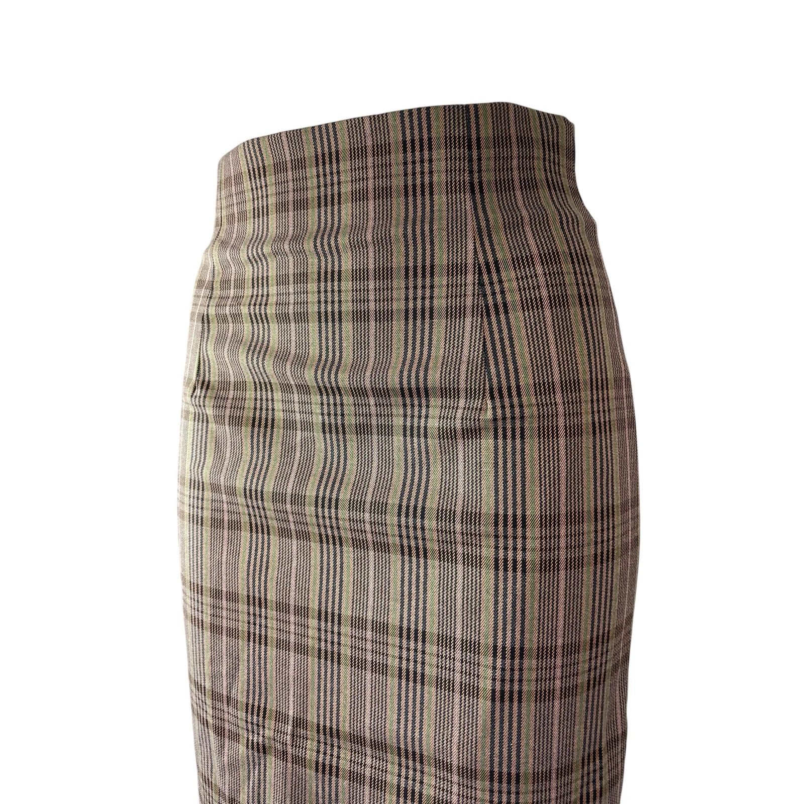 Reorg Women's Brown Pleated High Waisted Pencil Slit Career Midi Skirt Size S - Image 2