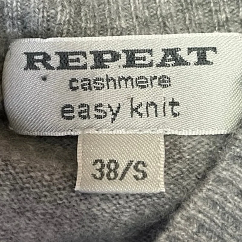 Repeat Easy Knit Gray 100% Cashmere V-Neck Long Sleeve Pullover Sweater Size S - Image 3