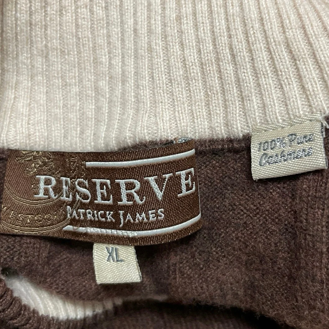 Reserve Patrick James Brown Knitted Full Zip Sleeveless Sweater Vest Tank Top XL - Image 4