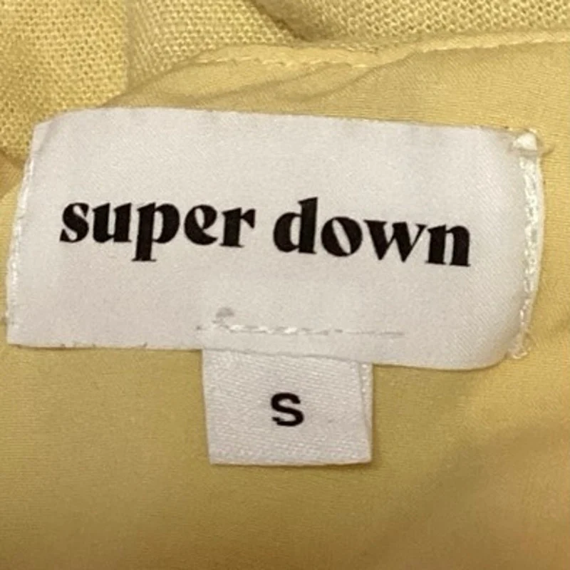 Revolve x Superdown Yellow Halter Button Up Open Back Mini Bodycon Dress Size S - Image 4