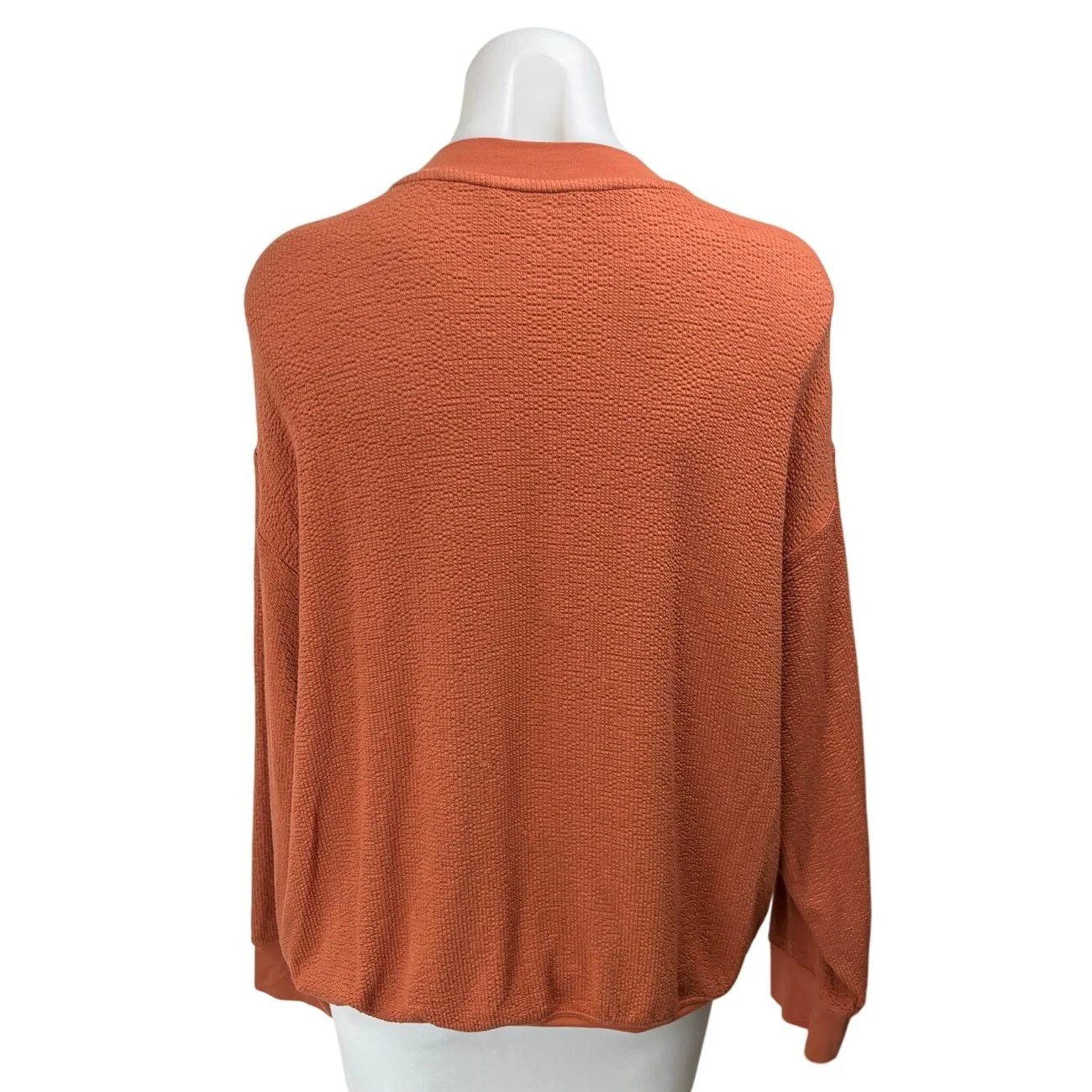 RicherPoorer Copper Brown Crew Neck Long Sleeve Pullover Sweater Top Size M - Image 2