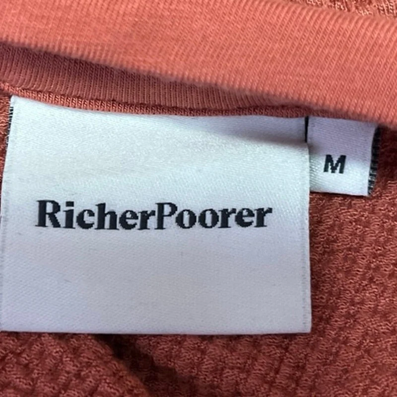 RicherPoorer Copper Brown Crew Neck Long Sleeve Pullover Sweater Top Size M - Image 3
