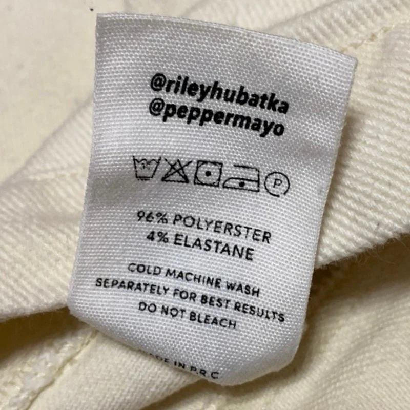 Riley Hubatka x Peppermayo White High Waist Wide Leg Palazzo Trousers Pants Sz 8 - Image 6
