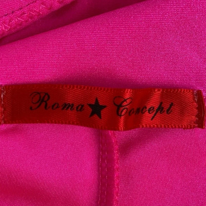 Roma Concept Pink Pull On Activewear Yoga Fitness Athletic Legging Shorts Size S - Image 3