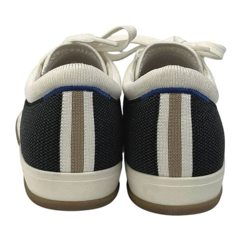 Rothy's The LACE UP Women's White Black Knit Low Top Athletic Sneakers Shoes 7.5 - Image 3