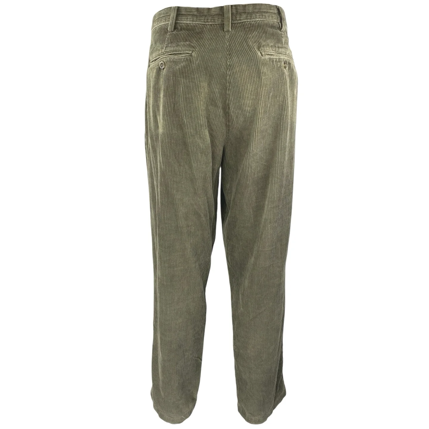 Roundtree & Yorke Men's Blue Corduroy Straight Leg Trousers Pants Size 38x32 - Image 3