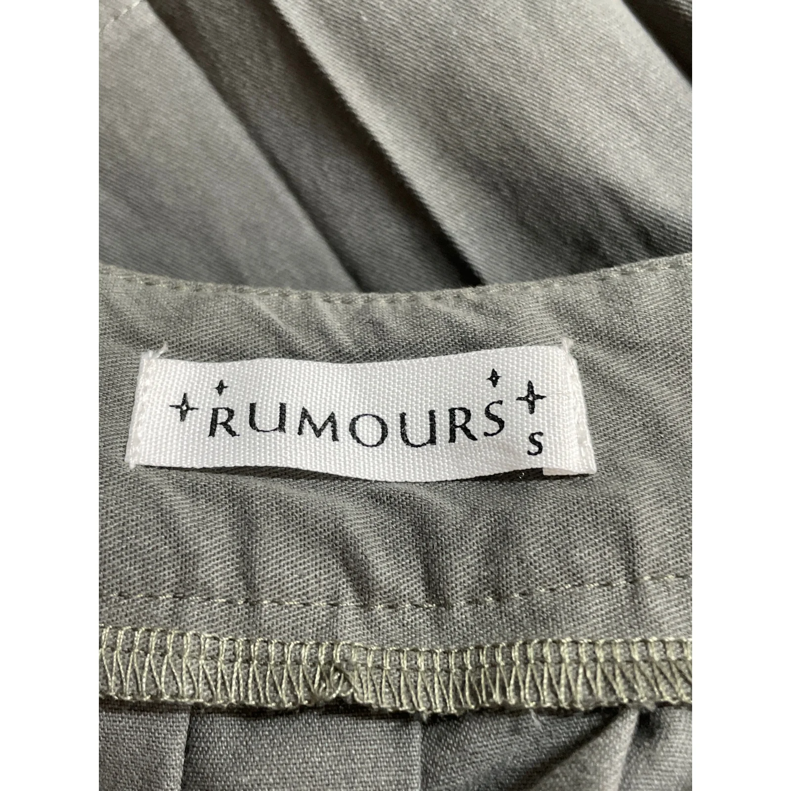 Rumours Women's Gray Belted Pleated High Waist Mini Skater Flare A-Line Skirt S - Image 5