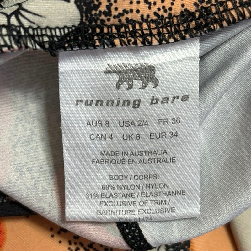 Running Bare Multicolor Floral High Waisted Pull On Yoga 7/8 Leggings Size 2/4 - Image 4