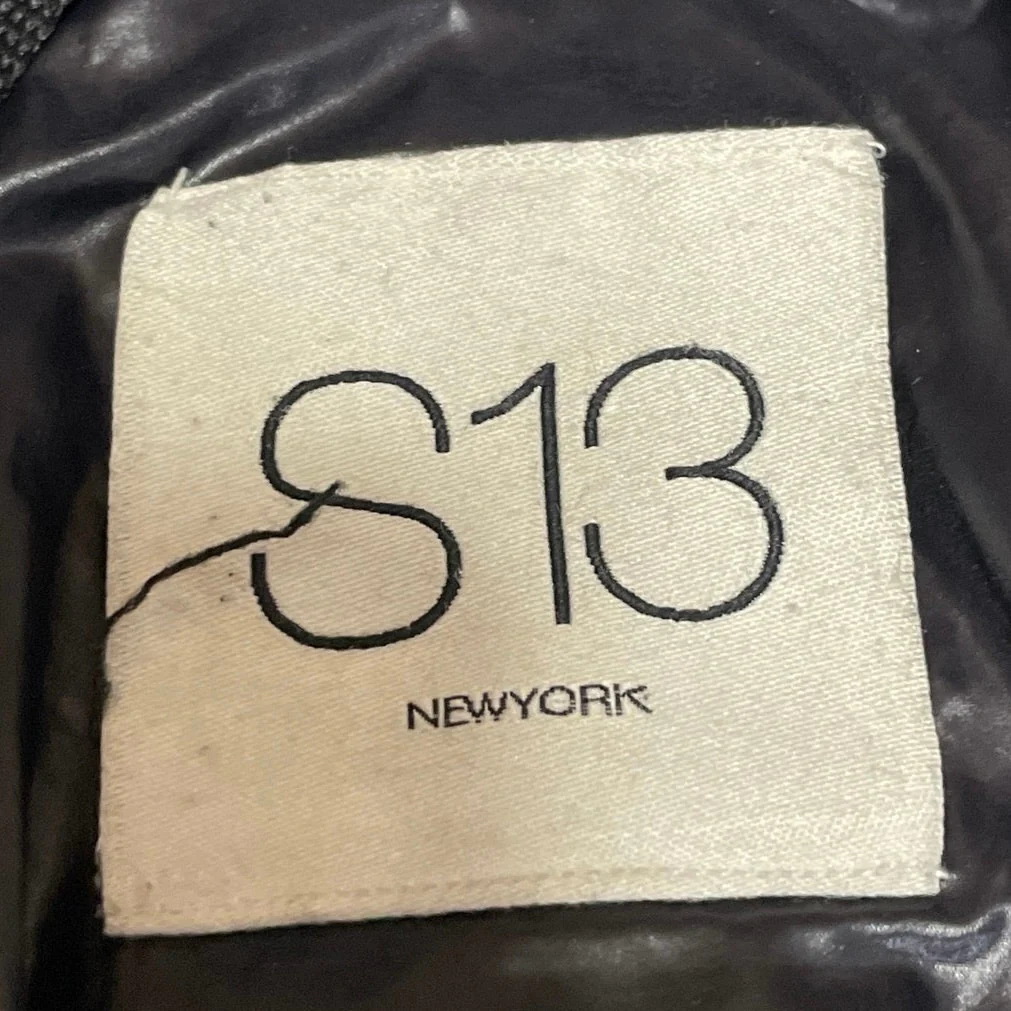 S13 New York Kids Black Quilted Hooded Full Zip Winter Puffer Coat Jacket Size 6 - Image 3
