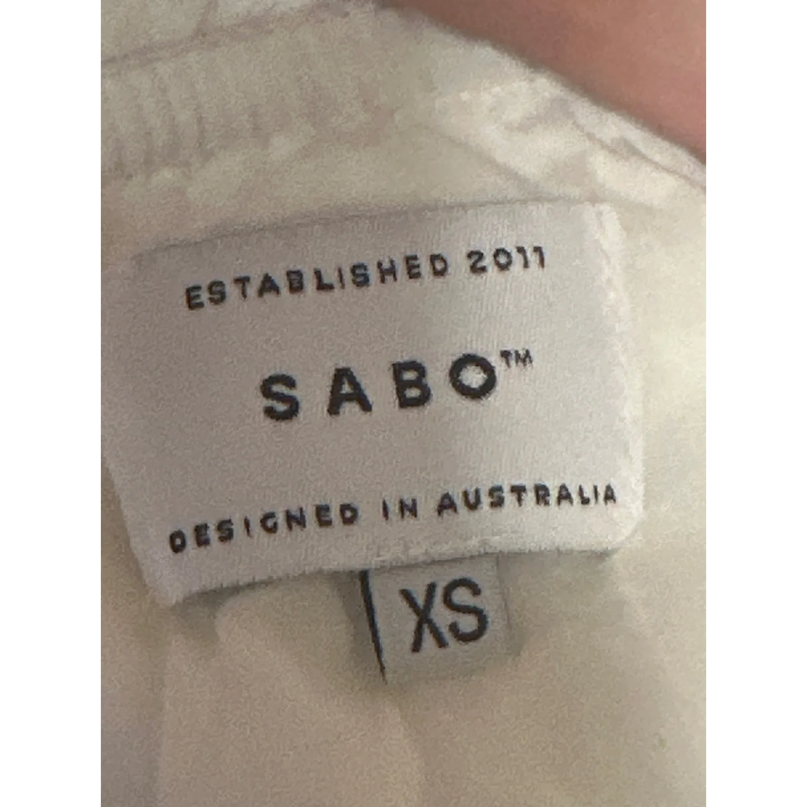 SABO Eilish White Floral Embroidered Cutout Puff Short Sleeve Mini Dress Size XS - Image 5