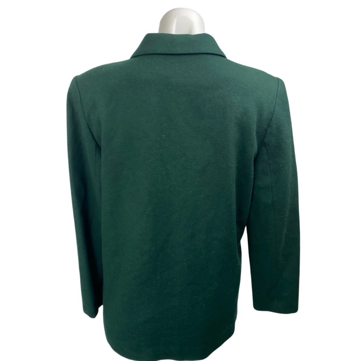 Sag Harbor 100% Wool Green Notch Collar Button Long Sleeve Blazer Coat Jacket 8 - Image 2