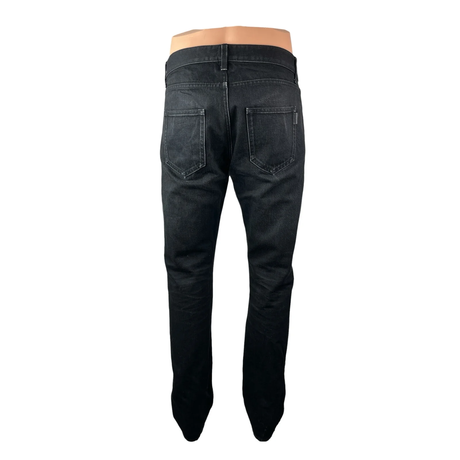 Saint Laurent Men's Black Mid Rise Classic Skinny Tapered Denim Jeans Pants M/L - Image 4