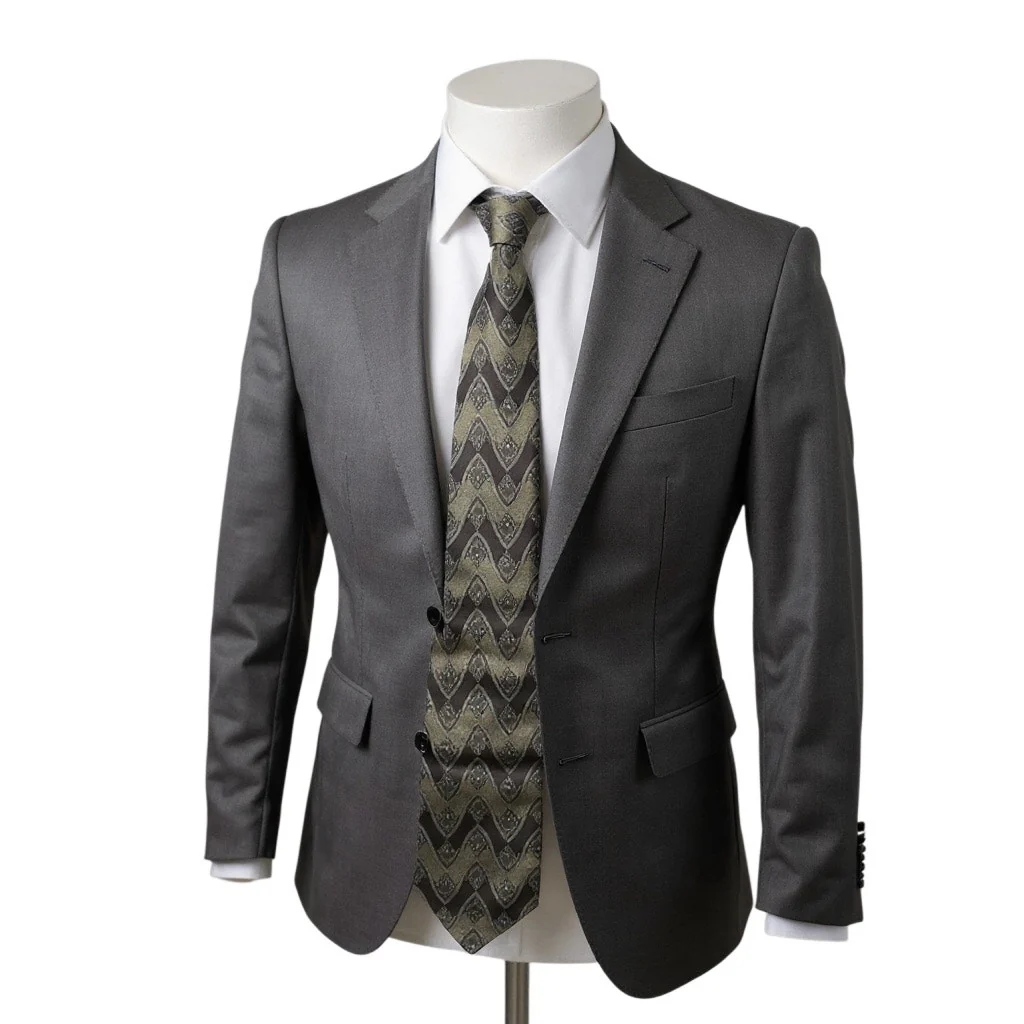 Salvatore Gregorio Men's Brown 100% Silk Striped Printed Italian Neck Tie OS - Image 2