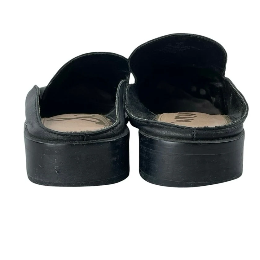 Sam Edelman Lewellyn Black Studded Leather Almond Toe Flats Loafer Mules Size 7 - Image 3