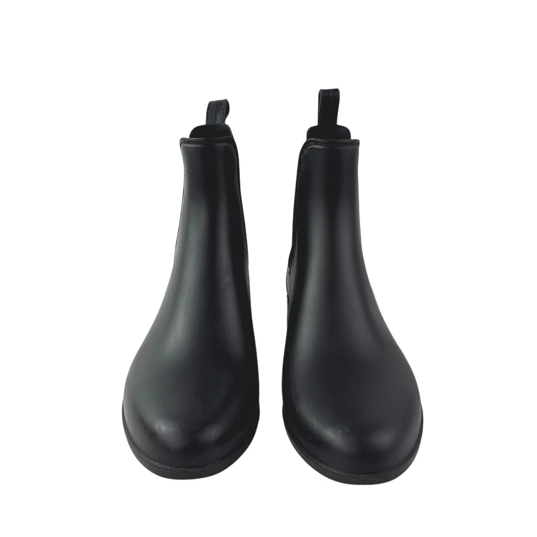 Sam Edelman Tinsley Womens Black Almond Toe Rubber Slip On Ankle Rain Boots Sz 7 - Image 2