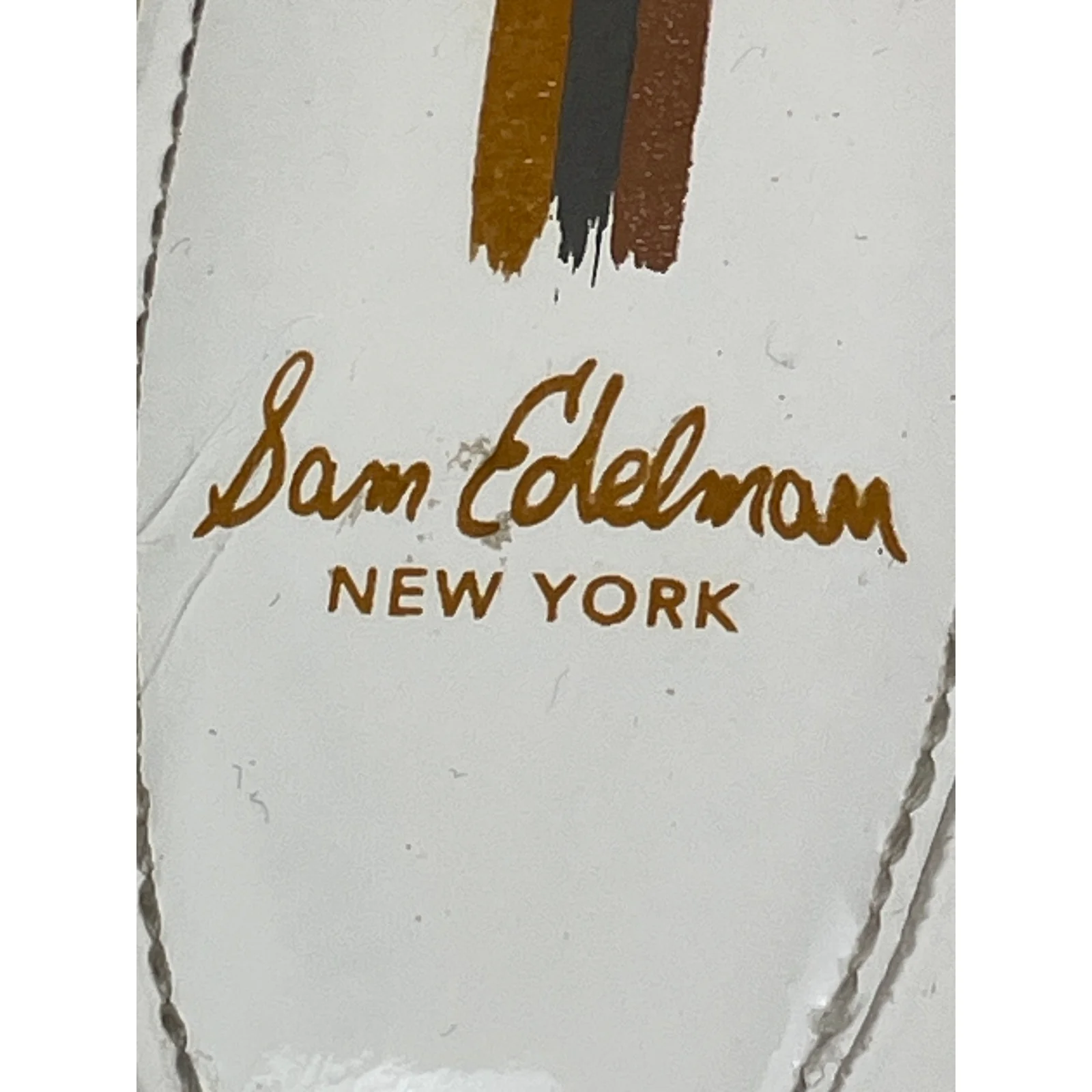 Sam Edelman Women's White Double E Straps Square Toe Bay Flat Slides Sandals 9.5 - Image 5