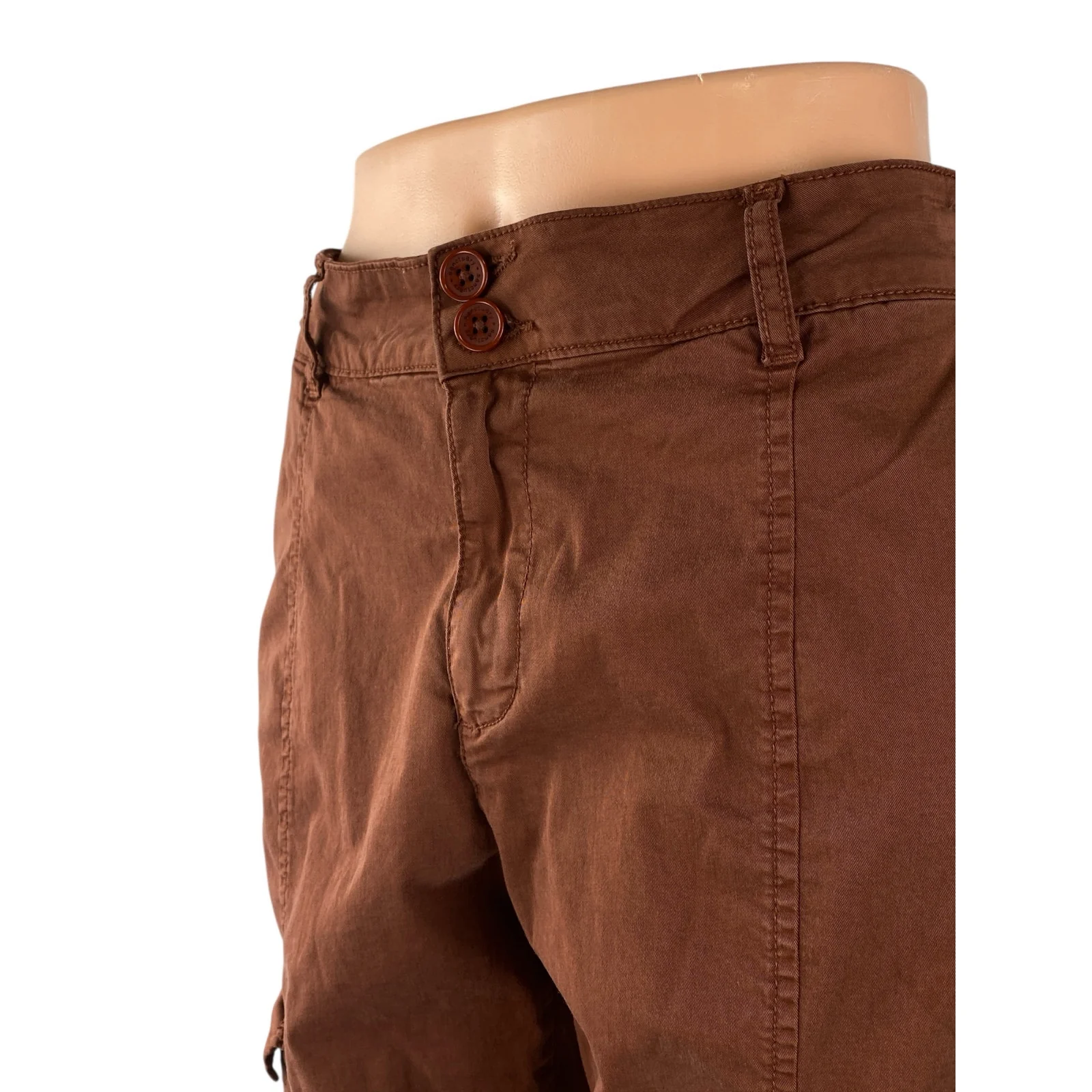 Sanctuary Women's Brown High Waisted Loose Fit Straight Trousers Cargo Pants 30 - Image 2