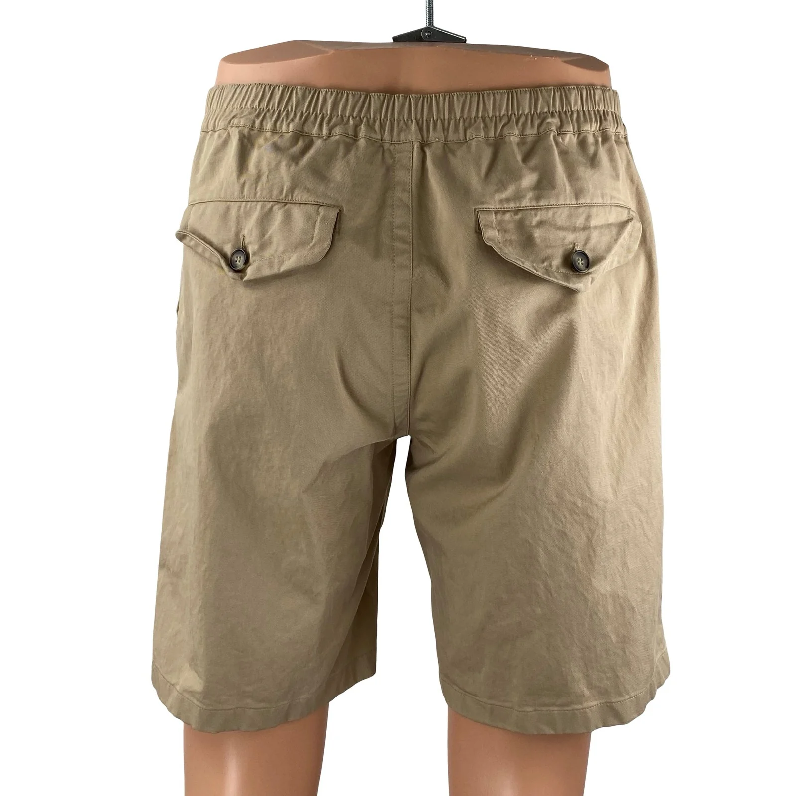 Sandro Men's Beige Khaki Tan Mid Rise Pull On Chino Bermuda Casual Shorts Sz 40 - Image 4