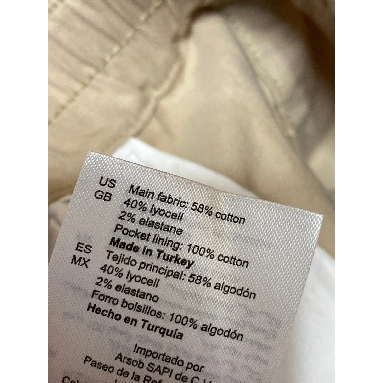 Sandro Men's Beige Khaki Tan Mid Rise Pull On Chino Bermuda Casual Shorts Sz 40 - Image 7