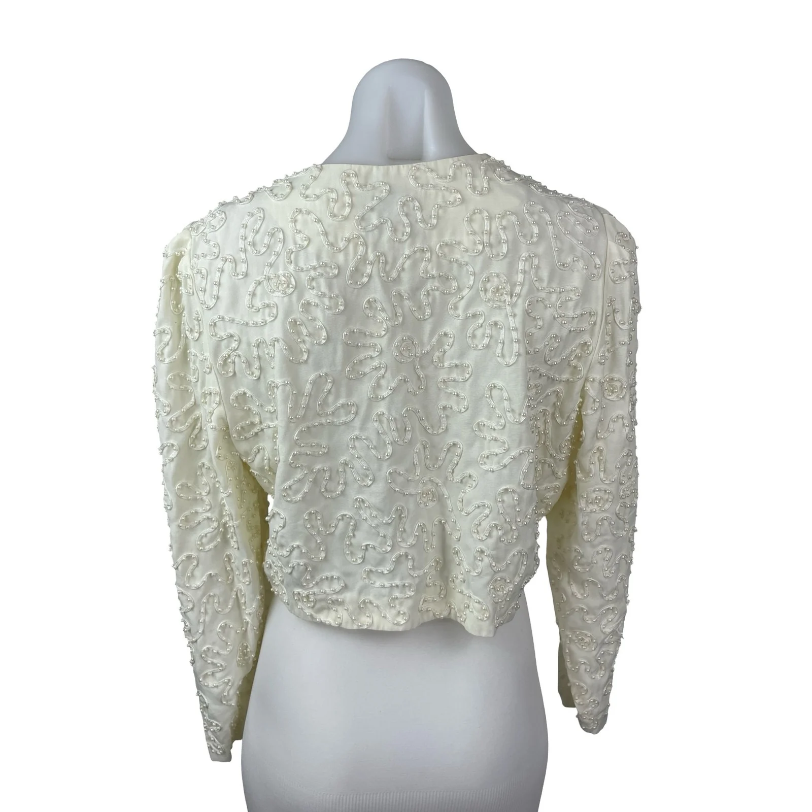 Sarah Elizabeth Petite Women's Beaded Button Down Crop Cardigan Sweater Top 12 - Image 4