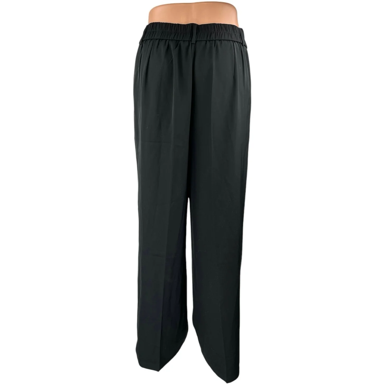 Sassy Zoey Black Pleated High Waisted Wide Leg Trousers Dress Pants Size 4/6 - Image 3