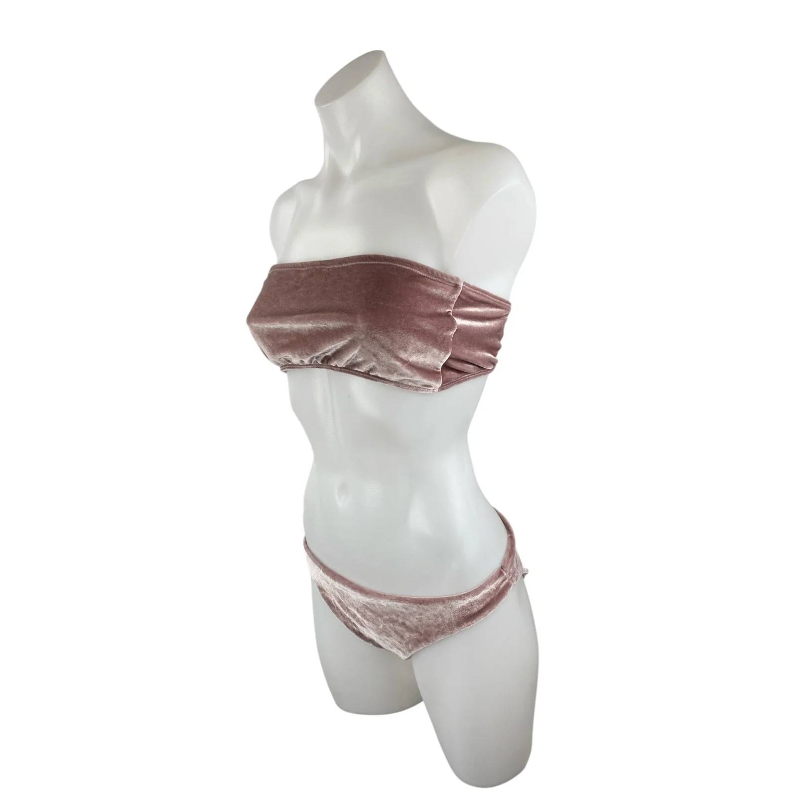 Sauipe Velvet Velour Giovanna Bandeau Tube Jenna Bikini Summer Swimwear Set Sz M - Image 3
