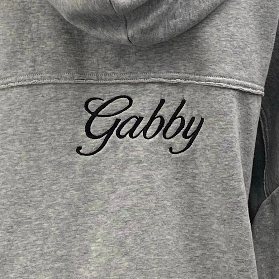 Savage Women's Gray Long Sleeve Oversized Hooded Hoodie Sweatshirt Sweater Top M - Image 4