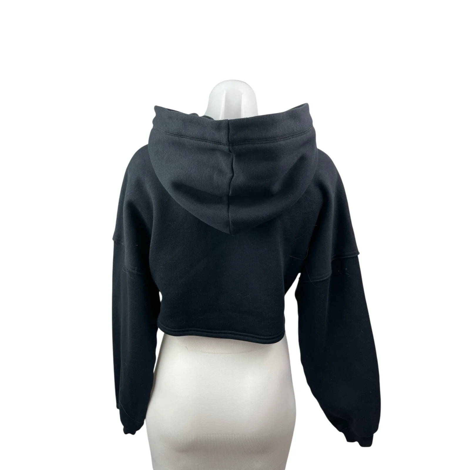 Savage X Fenty Women's Black Long Sleeve Crop Sweater Hoodie Sweatshirt Top 0-2 - Image 4