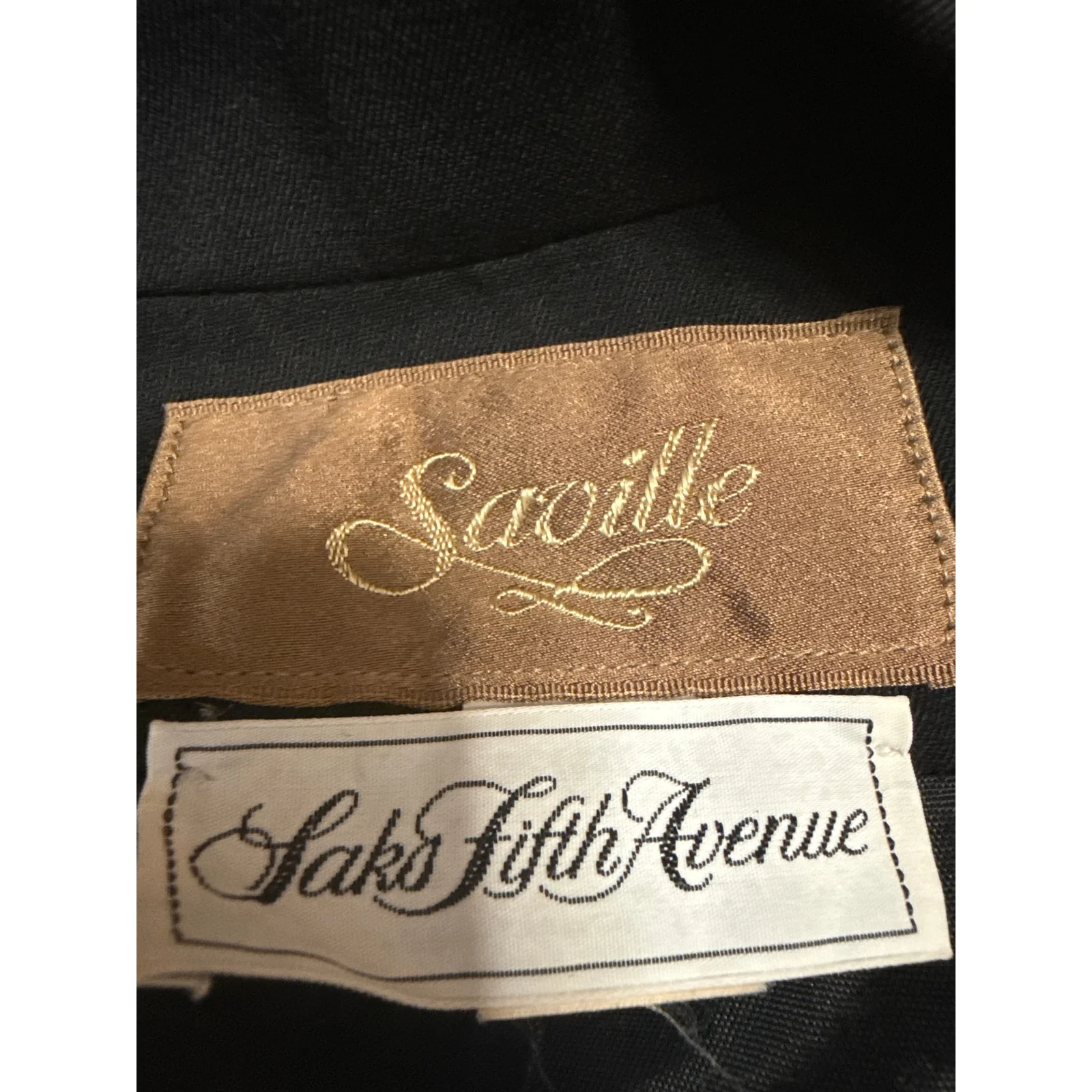 Saville 100% Wool Womens Black Double Breasted Long Sleeve Blazer Coat Jacket 12 - Image 3