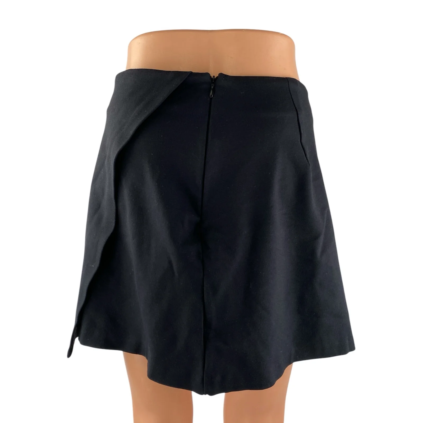 Scoop Black High Waisted Back Zip Mini Golf Athletic A-Line Wrap Skirt Size S - Image 2