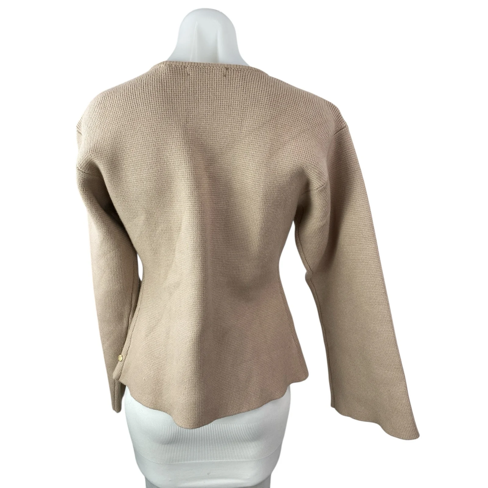 Scotch & Soda Brown Wool Double Breasted Long Sleeve Sweater Blazer Top Size S - Image 2