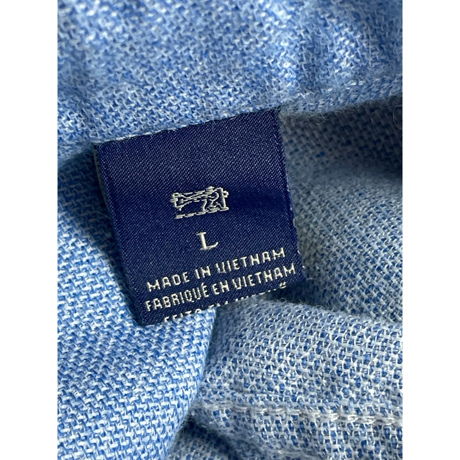 Scotch & Soda High on Chai Men's Blue Long Sleeve Button Down Shirt Top Size L - Image 6