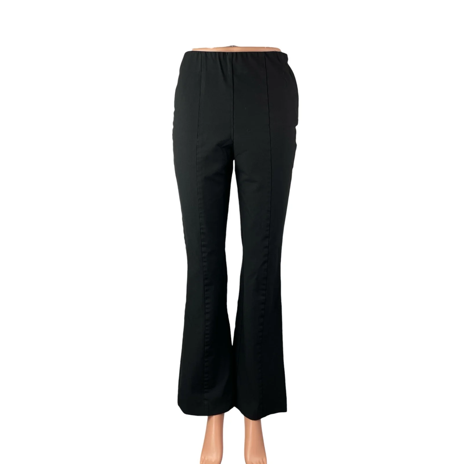 Selected Femme Women's Black High Waisted Flared Bootcut Trousers Pants Size S