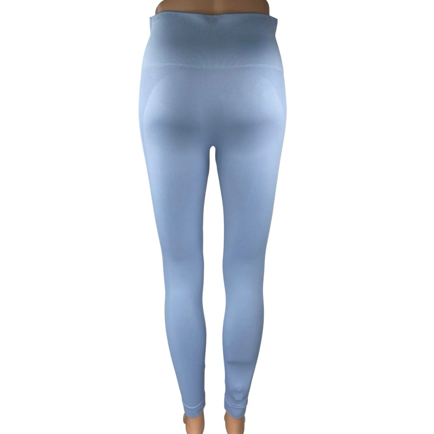 Set Active Women's Blue High Rise Yoga Workout Athletic Leggings Pants Size M - Image 3