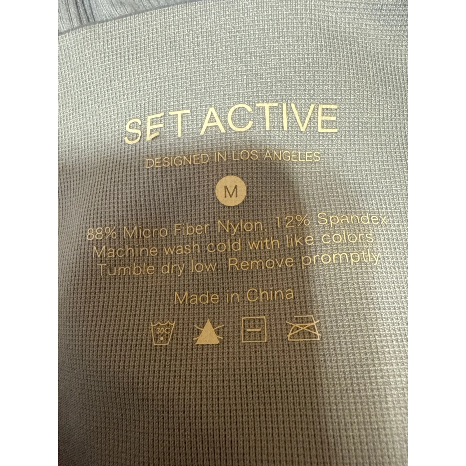 Set Active Women's Blue High Rise Yoga Workout Athletic Leggings Pants Size M - Image 4
