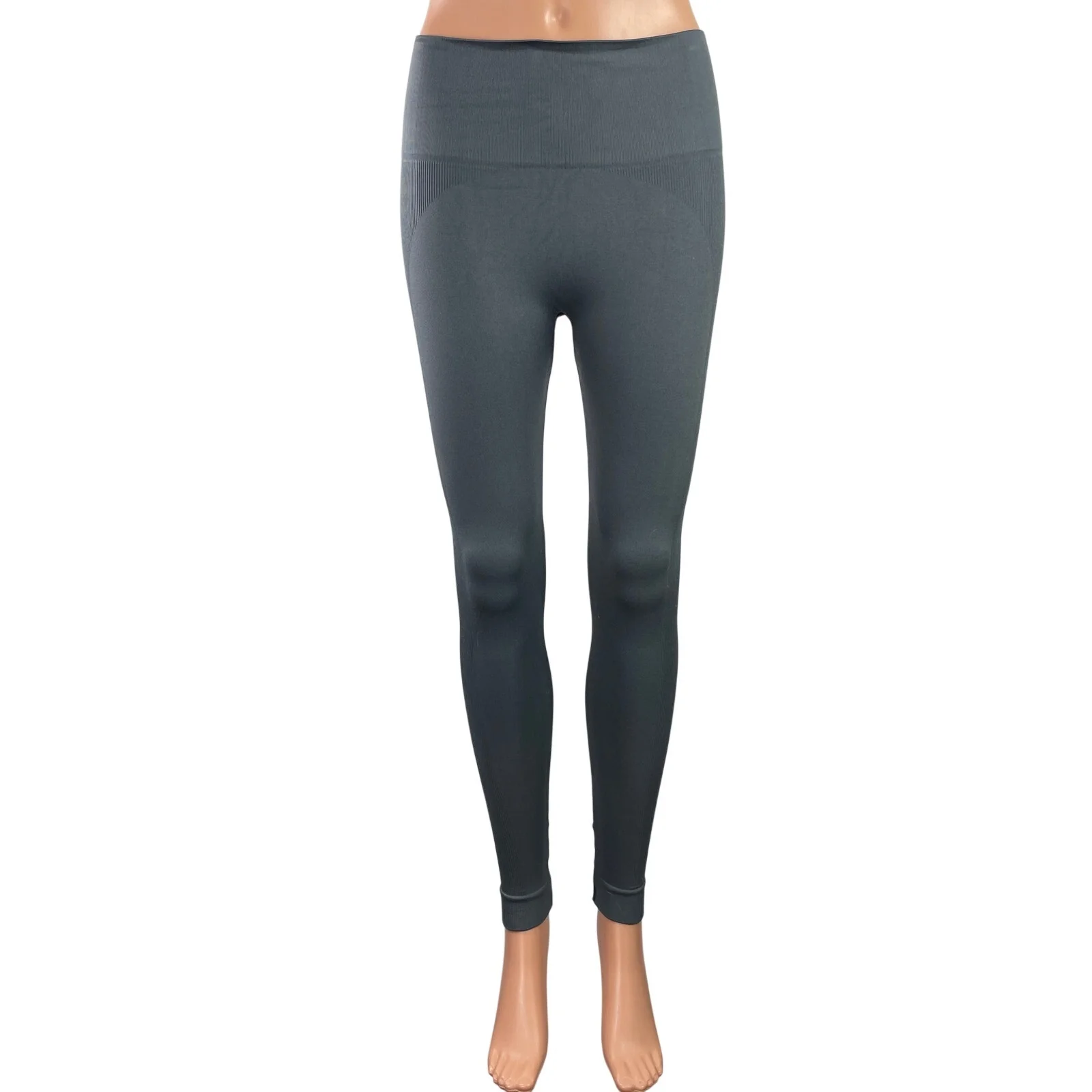 Set Active Women's Gray Mid Rise Yoga Workout Athletic Leggings Pants Size M