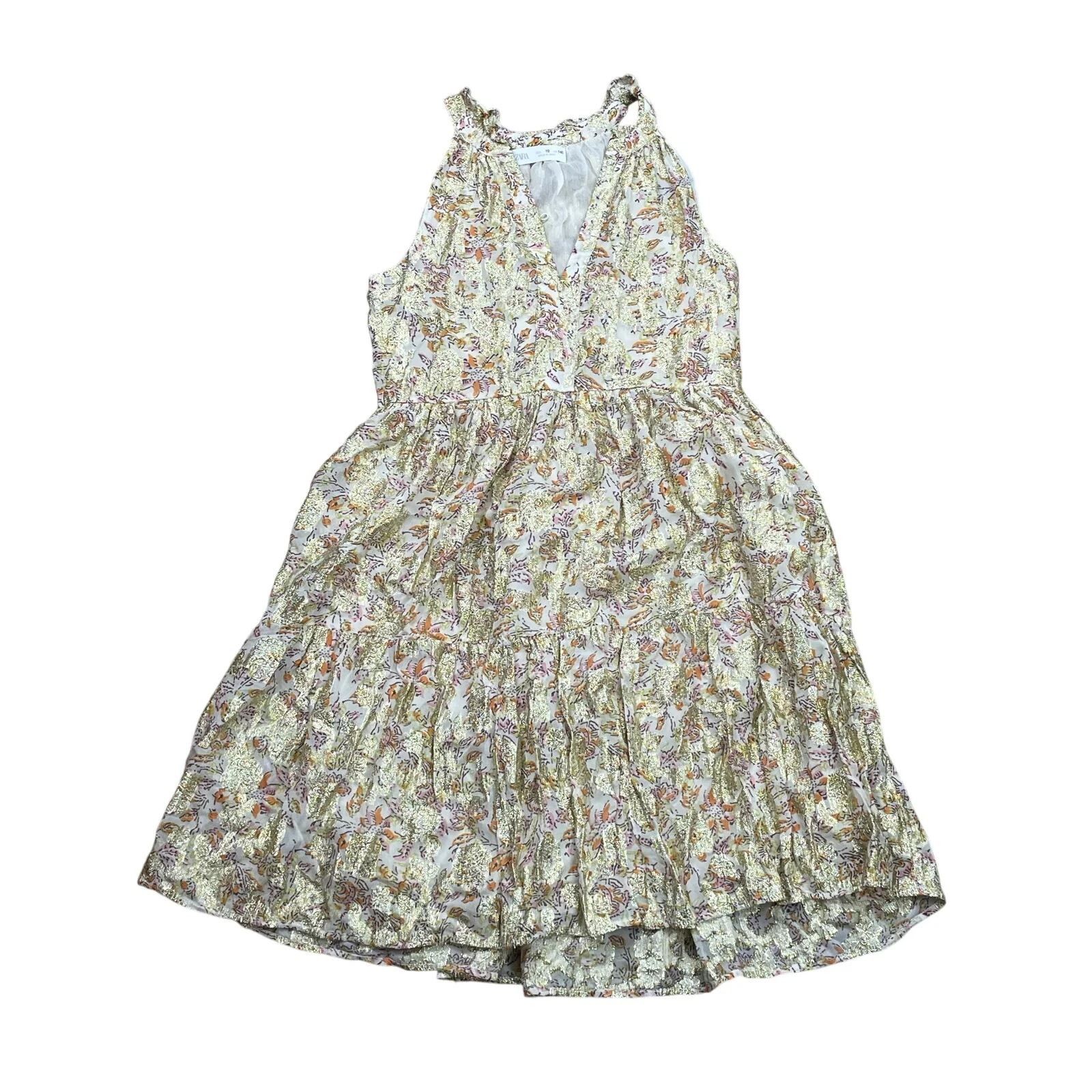 Set of 3 Kids Girls Zara J.Crew Calvin Klein Floral Bow Sleeveless Dress Size 10 - Image 9
