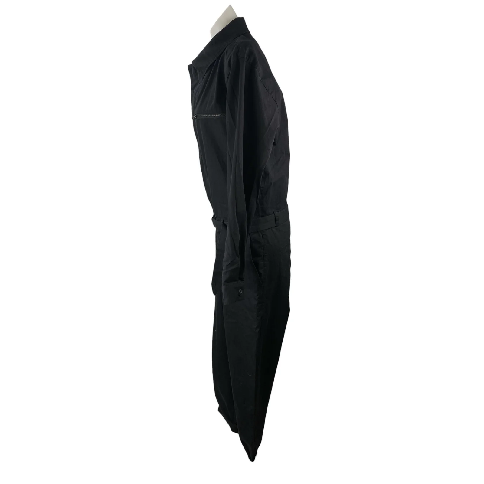 Shades of Grey By Micah Cohen Black Long Sleeve Utility Coverall Jumpsuit Size M - Image 3