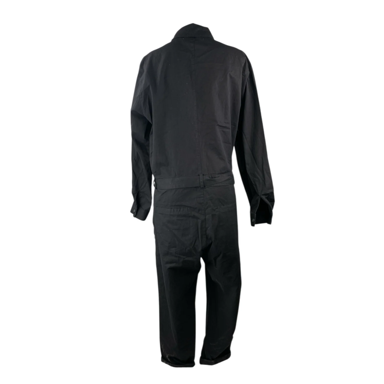 Shades of Grey By Micah Cohen Black Long Sleeve Utility Coverall Jumpsuit Size M - Image 4