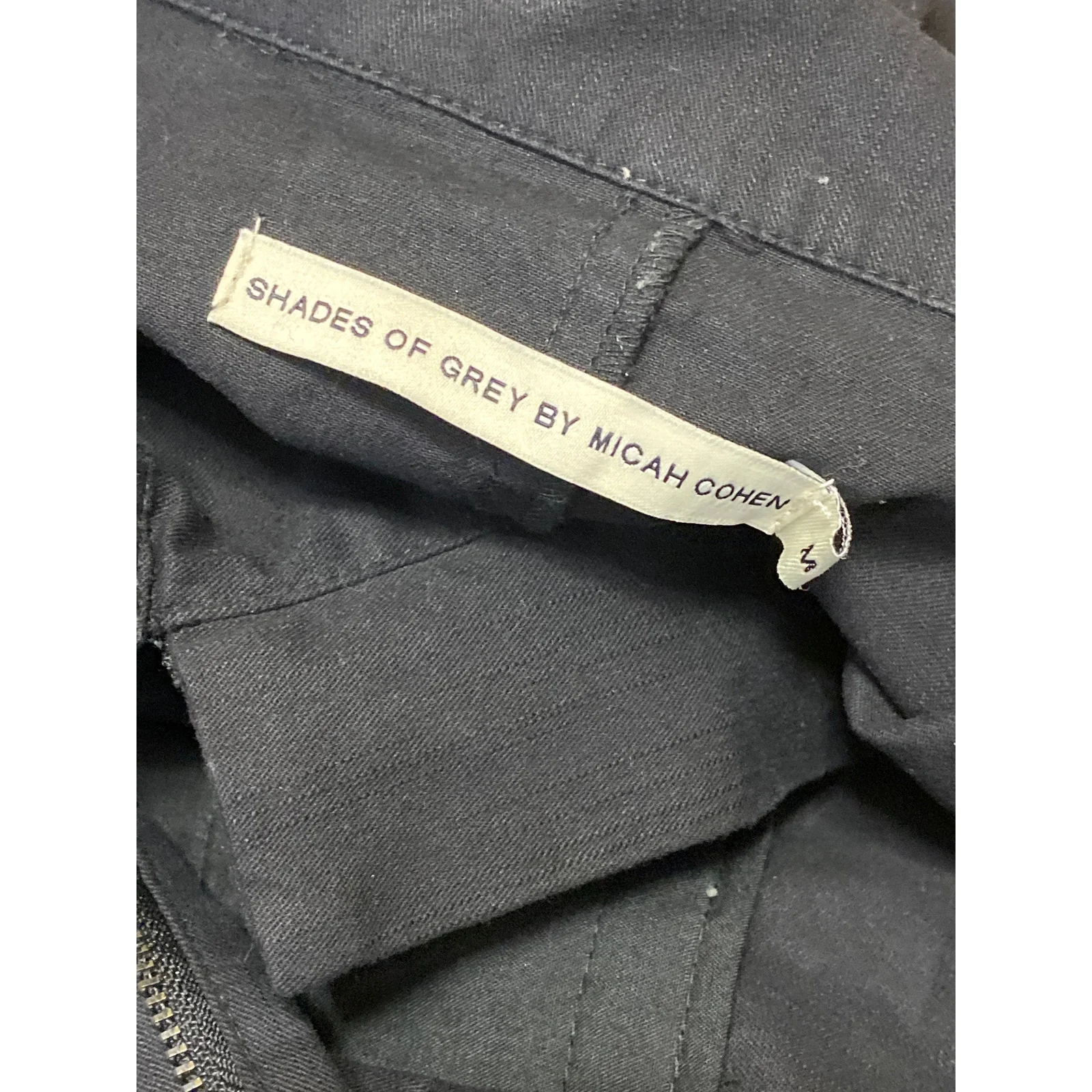 Shades of Grey By Micah Cohen Black Long Sleeve Utility Coverall Jumpsuit Size M - Image 5